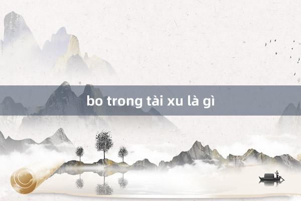 bo trong tài xu là gì