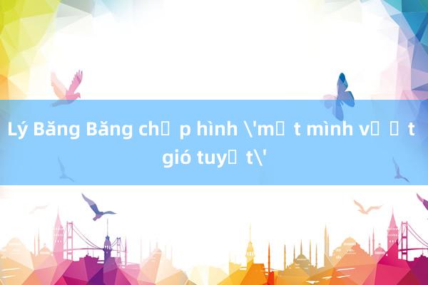 Lý Băng Băng chụp hình 'một mình vượt gió tuyết'