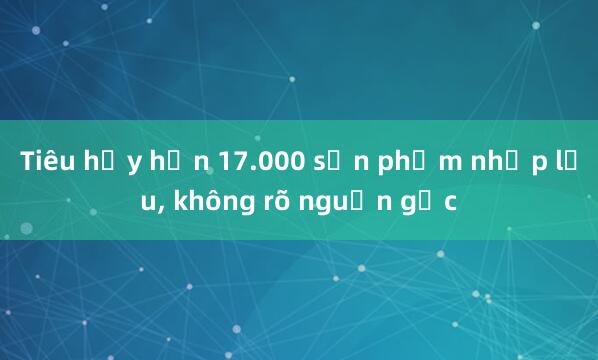 Tiêu hủy hơn 17.000 sản phẩm nhập lậu， không rõ nguồn gốc